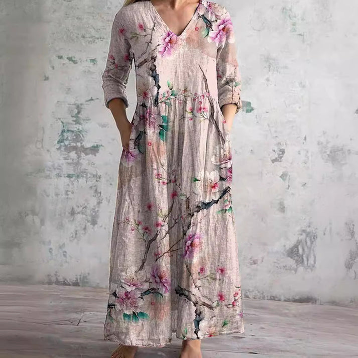 Kiana – Elegancka Letnia Sukienka w Kwiatowy Wzór