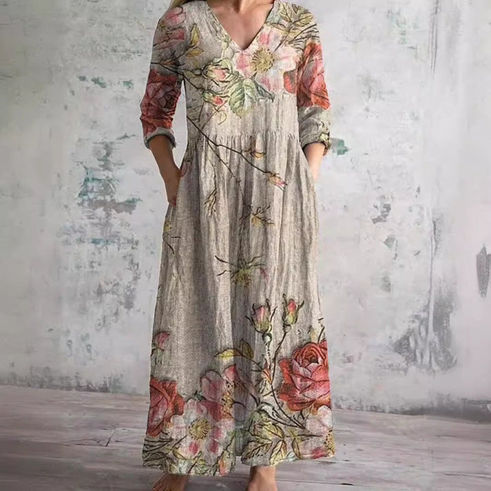 Kiana – Elegancka Letnia Sukienka w Kwiatowy Wzór