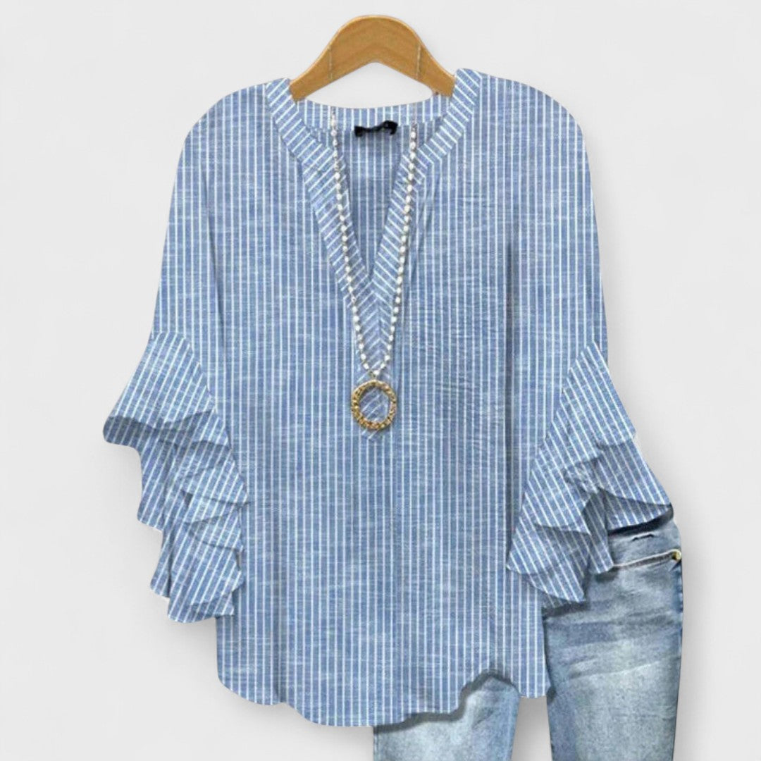 Rachida – Elegancka Bluzka w Kwiatowy Wzór