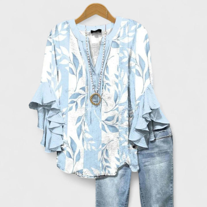 Rachida – Elegancka Bluzka w Kwiatowy Wzór