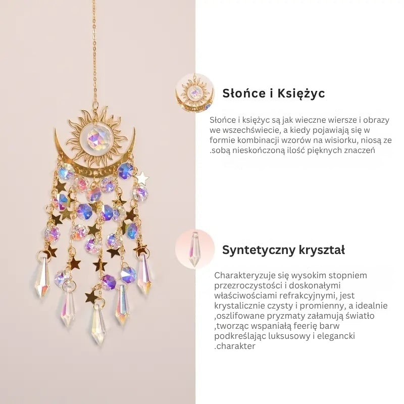 Glowcraft - Słońce i Księżyc Wisiorek Kryształ Lekkie Ozdoby