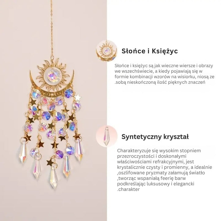Glowcraft - Słońce i Księżyc Wisiorek Kryształ Lekkie Ozdoby