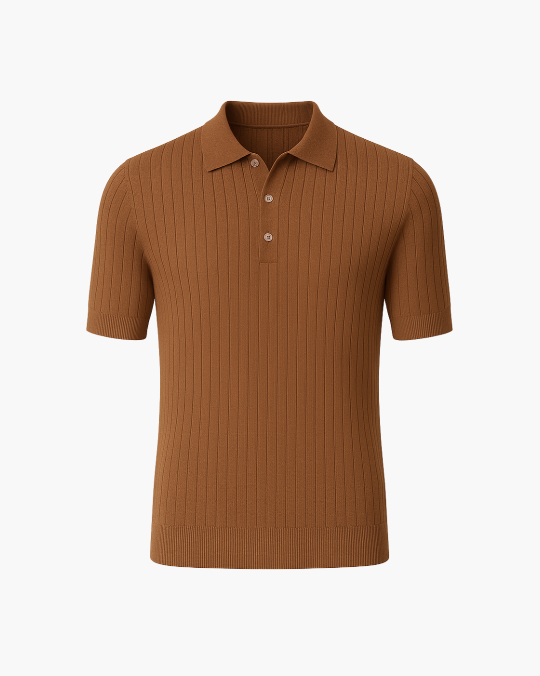 Donte - Dzianinowa Koszulka Polo Z Krótkim Rękawem