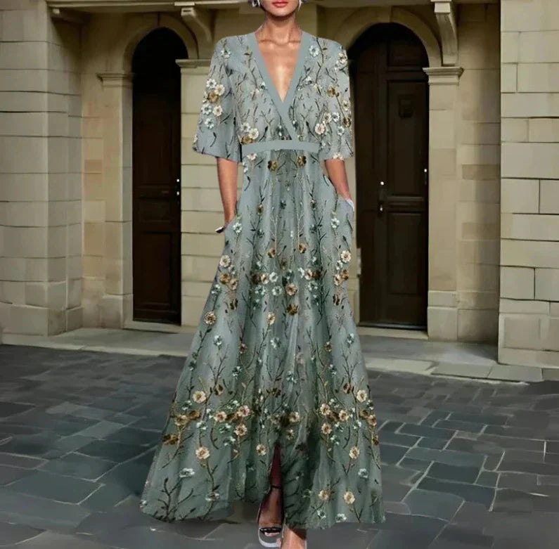Jane – Elegancka Sukienka w Kwiaty