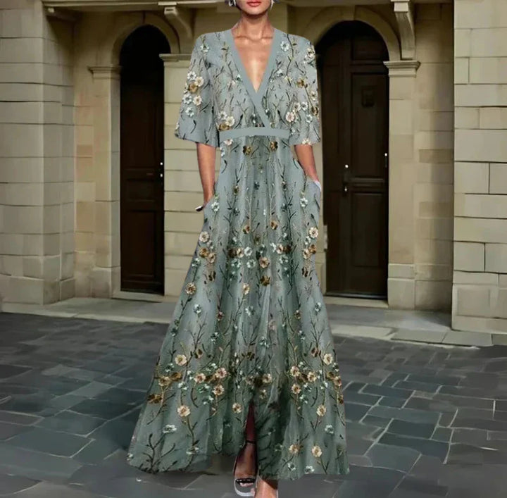 Jane – Elegancka Sukienka w Kwiaty