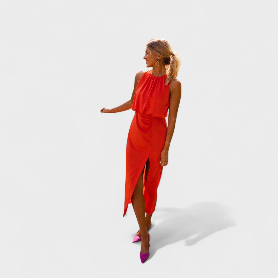 Danella – Stylowa Sukienka Midi Bez Rękawów