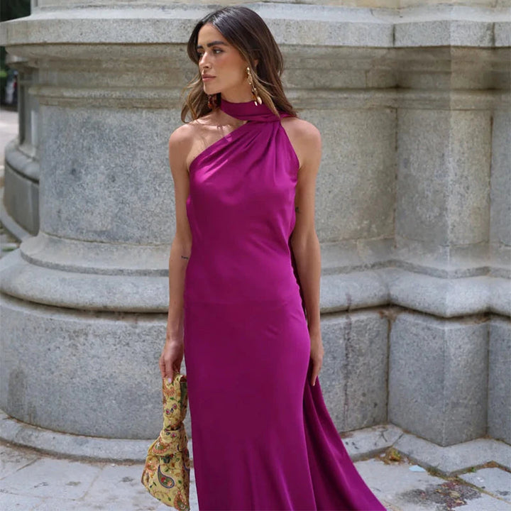 Lucila - Suknia Maxi z Dekoltem Halter