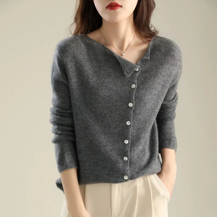 Huerta – Elegancki Sweter z Dzianiny z Guzikami