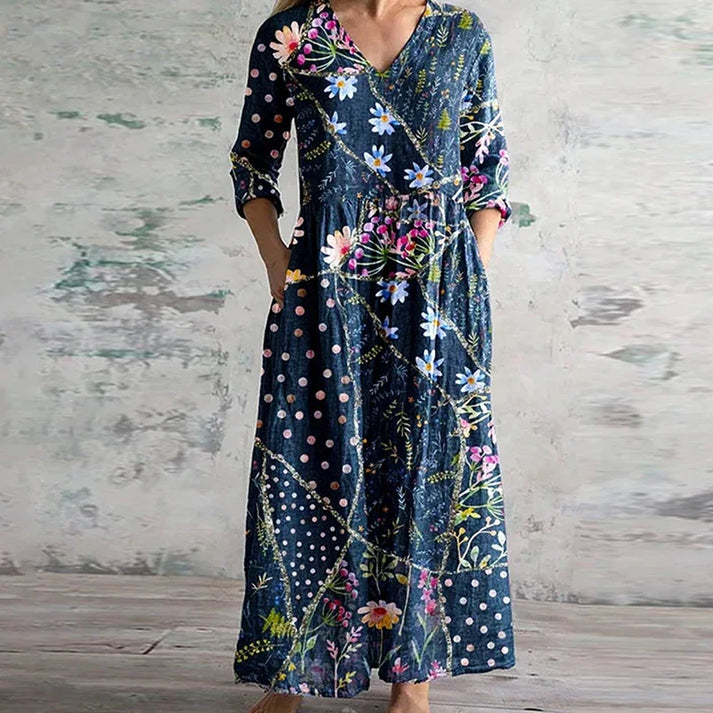 Kiana – Elegancka Letnia Sukienka w Kwiatowy Wzór