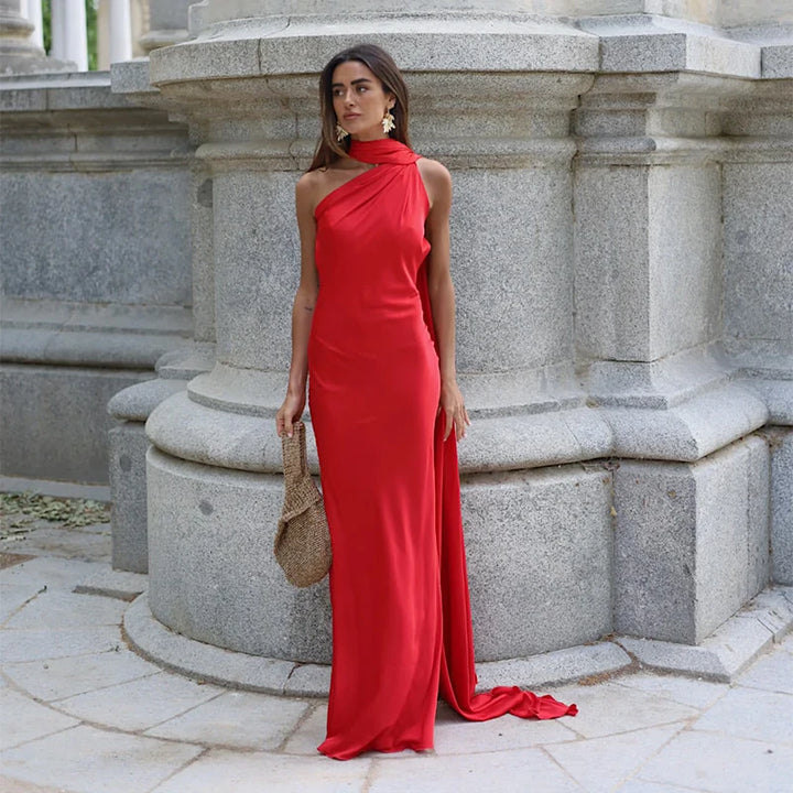 Lucila - Suknia Maxi z Dekoltem Halter