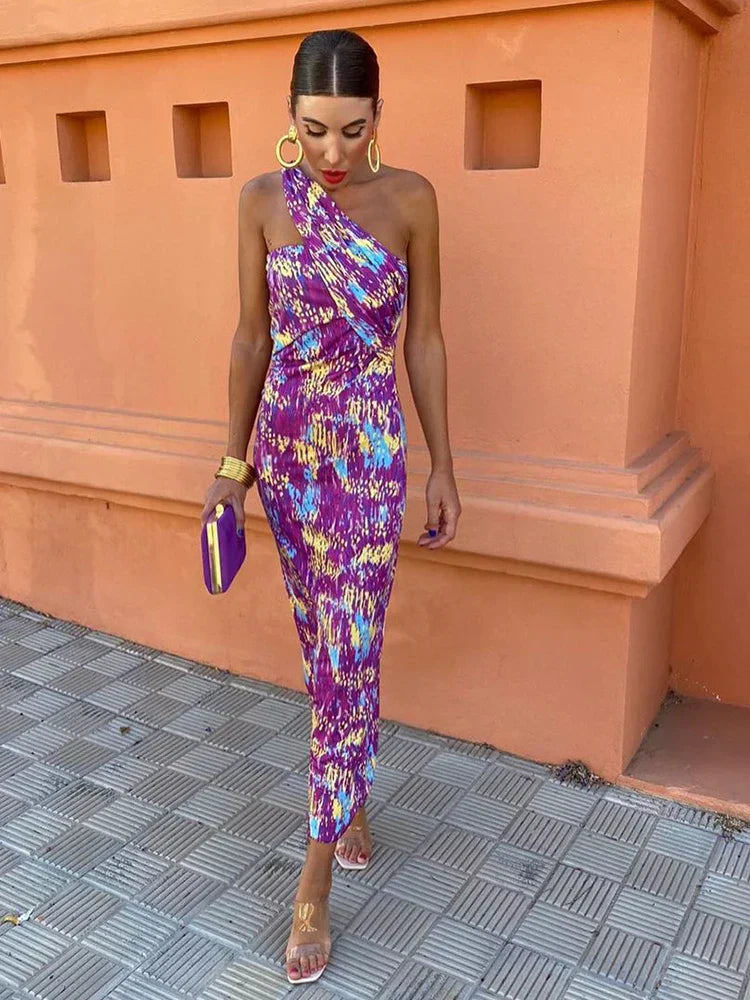 Svetlena – Elegancka Suknia Maxi Z Jednym Ramiączkiem
