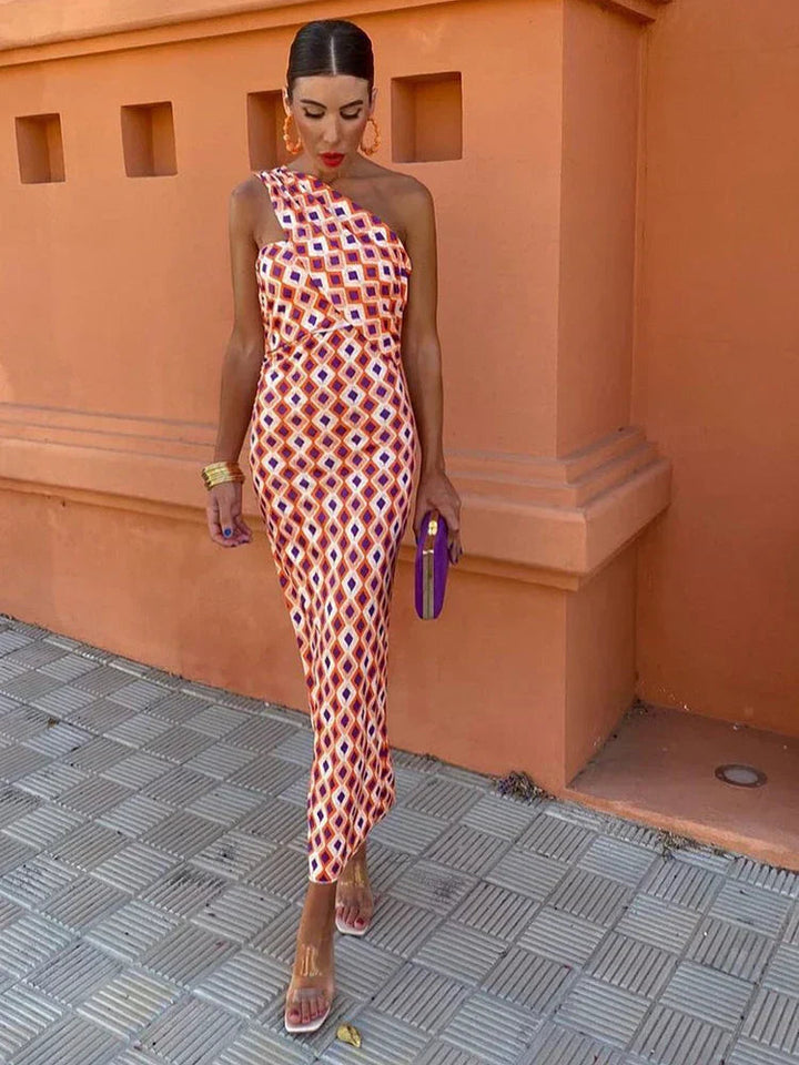 Svetlena – Elegancka Suknia Maxi Z Jednym Ramiączkiem