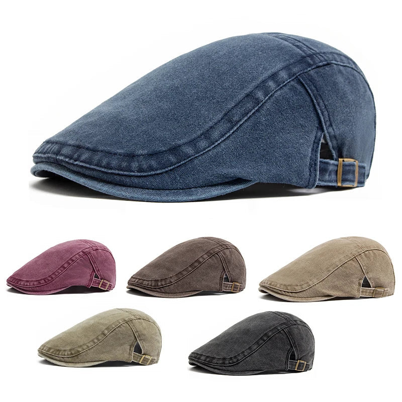Etienne – Czapka Typu Beret w Stylu Vintage z Regulowanym Zapięciem