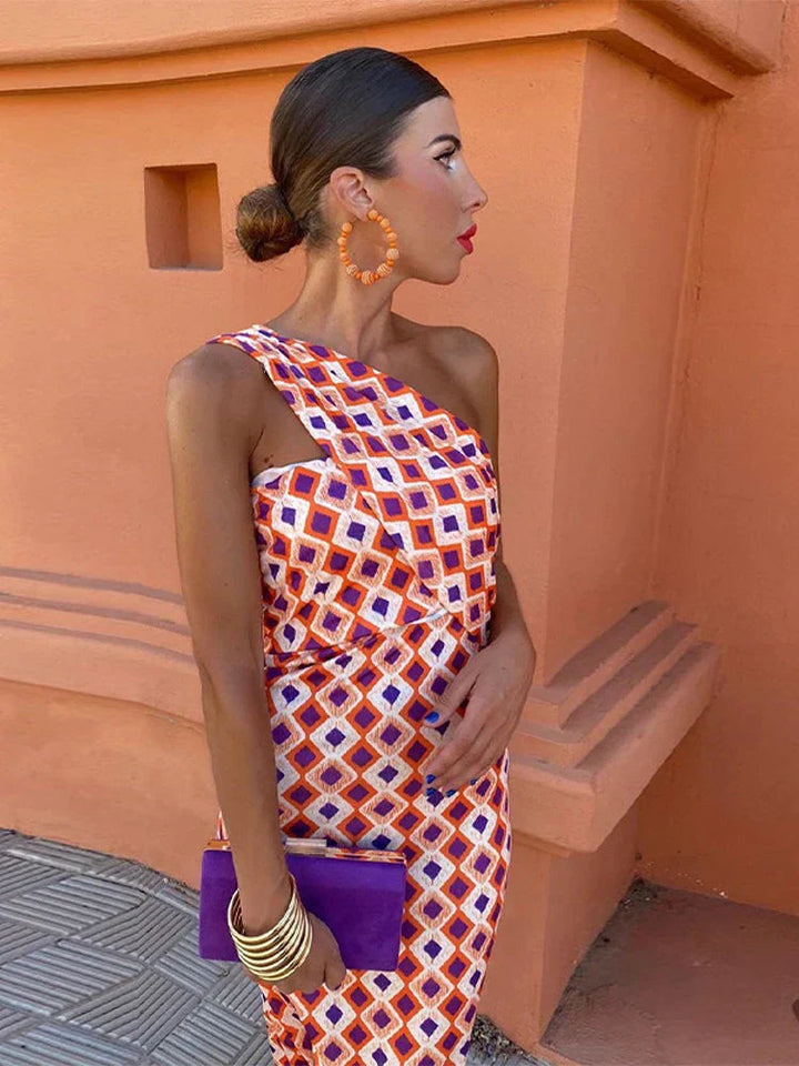 Svetlena – Elegancka Suknia Maxi Z Jednym Ramiączkiem