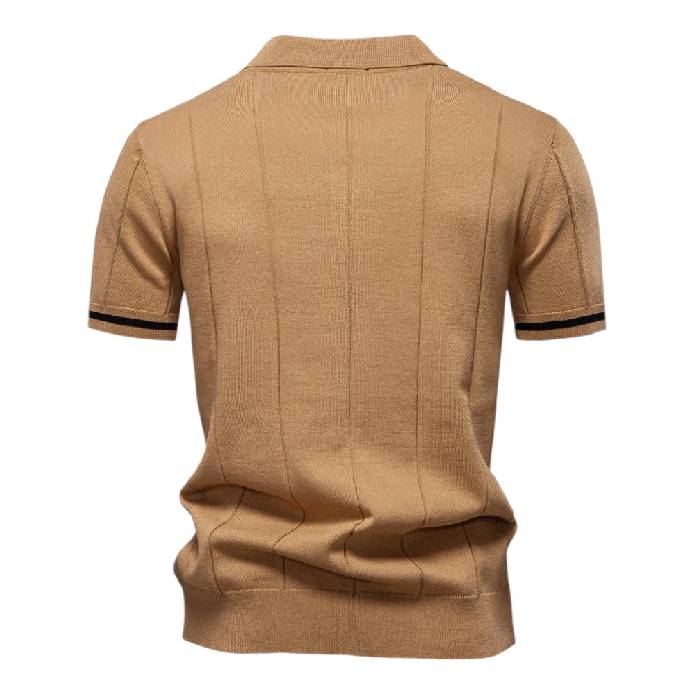 Johncena - Casualowa Koszulka Polo z Zamkiem Błyskawicznym