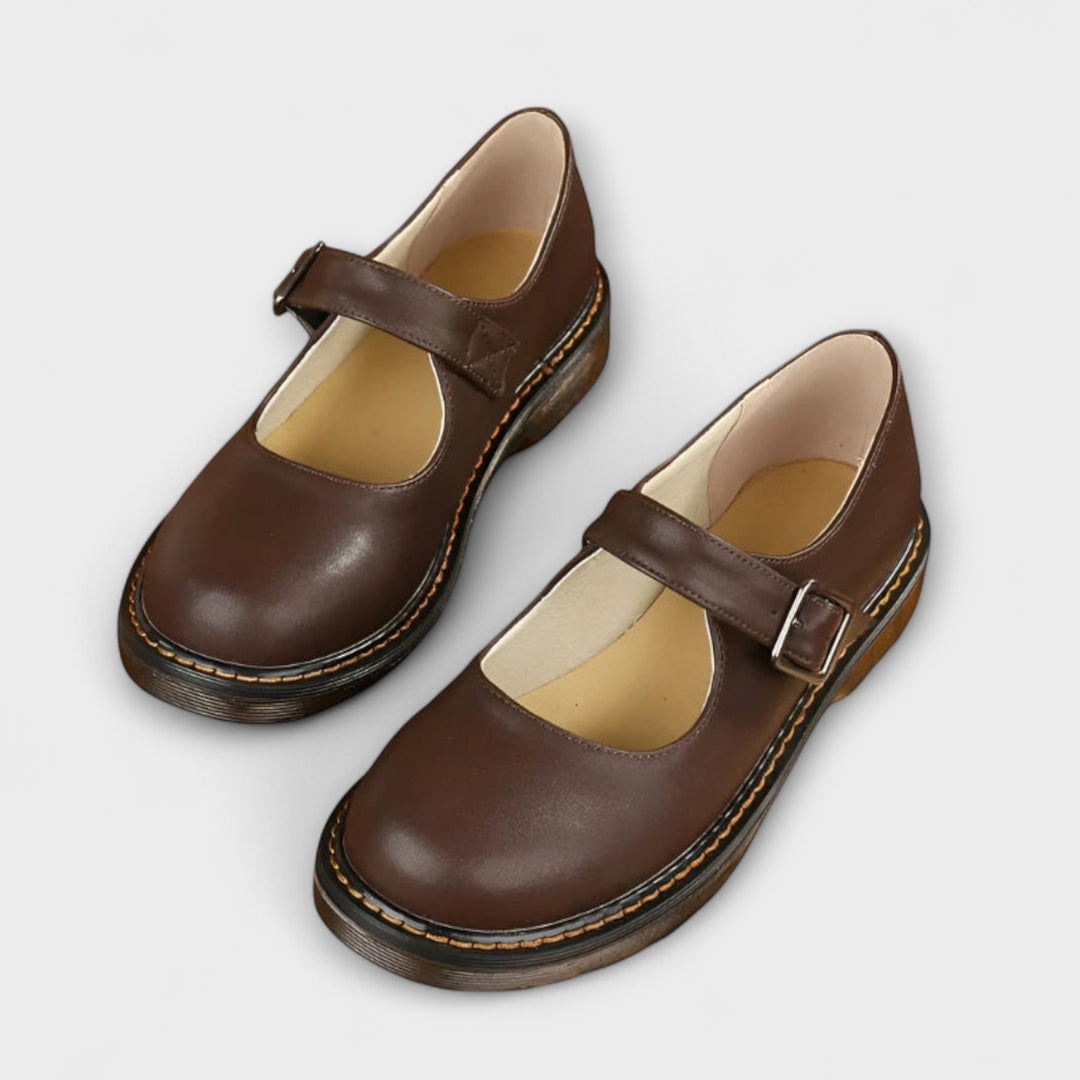 Yolanda – Stylowe Skórzane Buty Z Paskiem