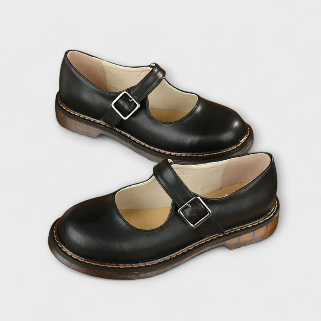 Yolanda – Stylowe Skórzane Buty Z Paskiem