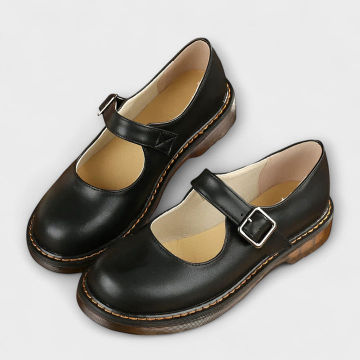 Yolanda – Stylowe Skórzane Buty Z Paskiem