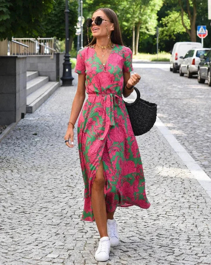 Theresita - Letnia Sukienka w Kwiaty