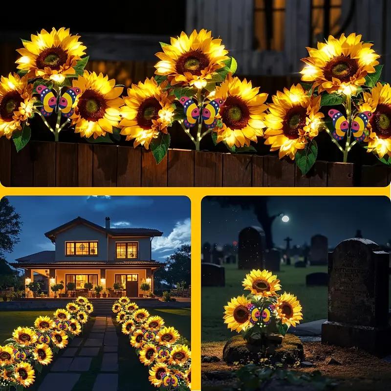 FloralGlow - Solarny LED Słonecznik Ogród Światła