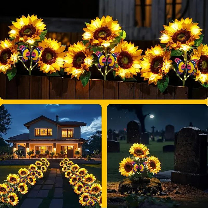 FloralGlow - Solarny LED Słonecznik Ogród Światła