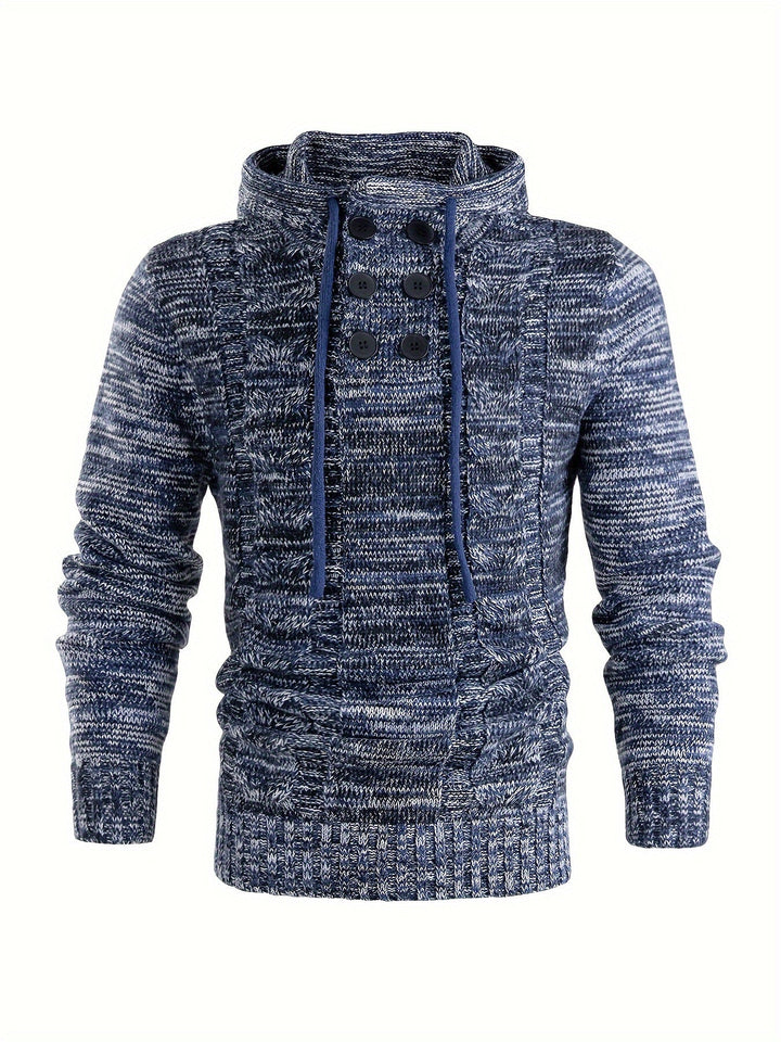 Damiaan – Swobodna Bluza z Kapturem z Długim Rękawem