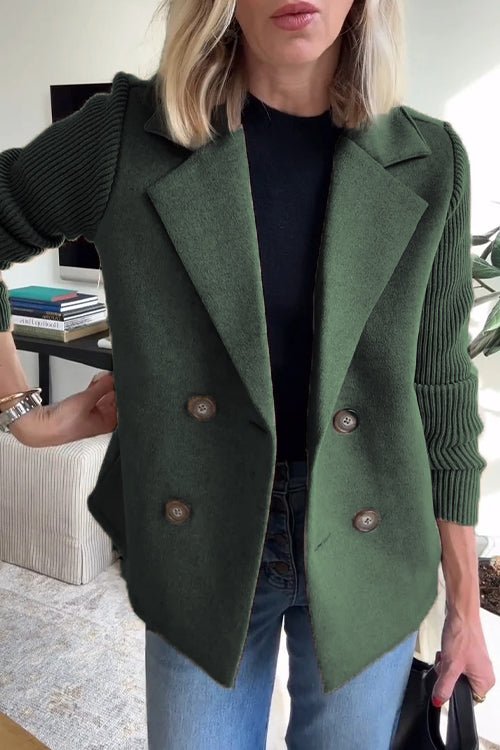 Kittiya - Elegancka Dzianinowa Marynarka z Długim Rękawem