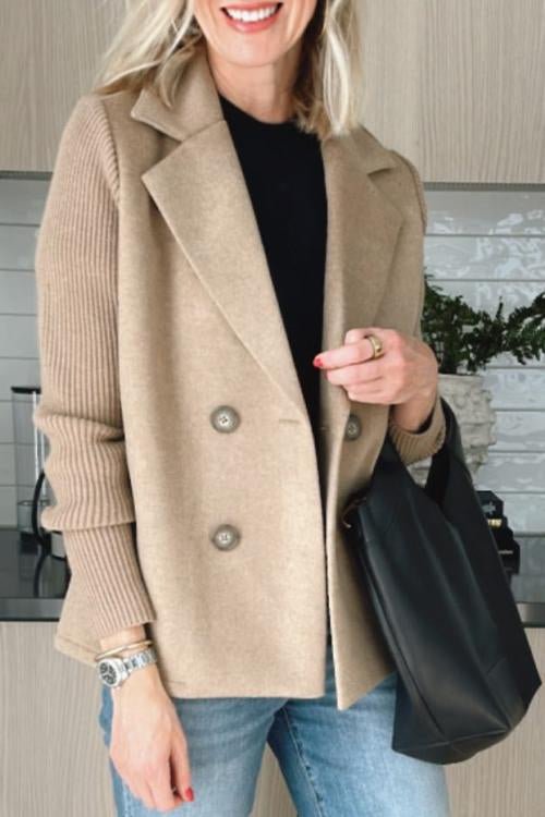 Kittiya - Elegancka Dzianinowa Marynarka z Długim Rękawem