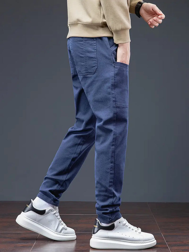 Jarrett – Eleganckie Spodnie Jogger z Troczkiem w Pasie