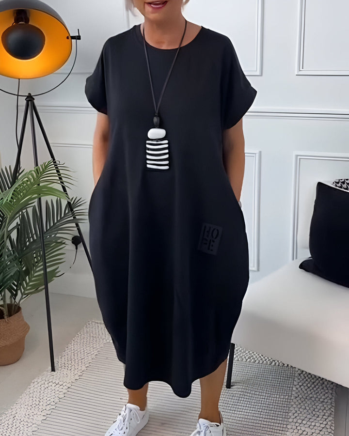 Jocelyn – Swobodna Sukienka z Kieszeniami