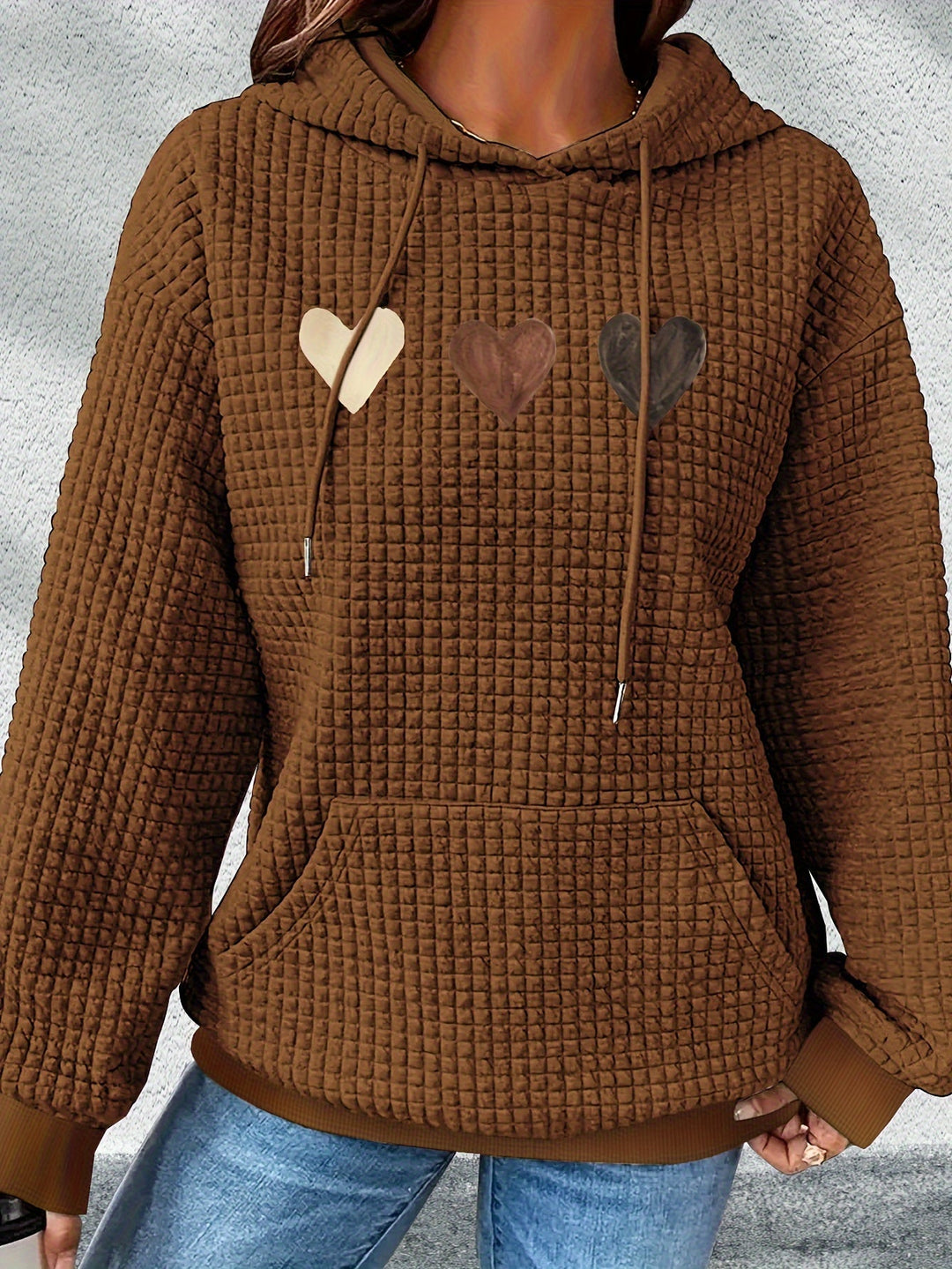 Urmela – Swobodna Bluza z Kapturem z Poliestru z Kieszeniami