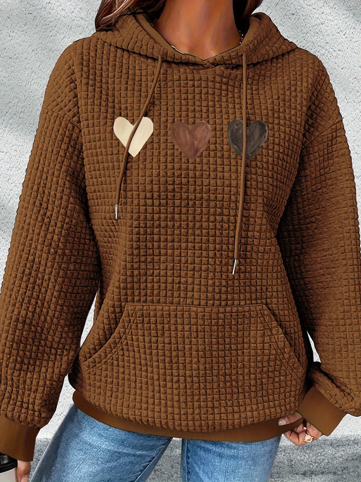 Urmela – Swobodna Bluza z Kapturem z Poliestru z Kieszeniami