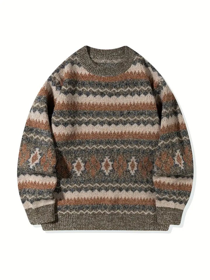 Hartman – Sweter z Zianiny o Geometrycznym Wzorze