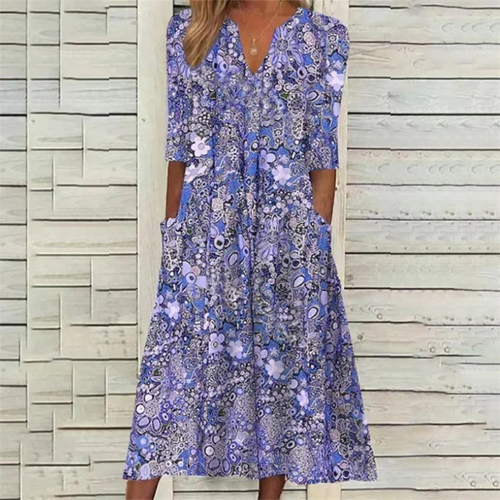 Jannama – Elegancka Letnia Sukienka Zakrywająca Brzuch