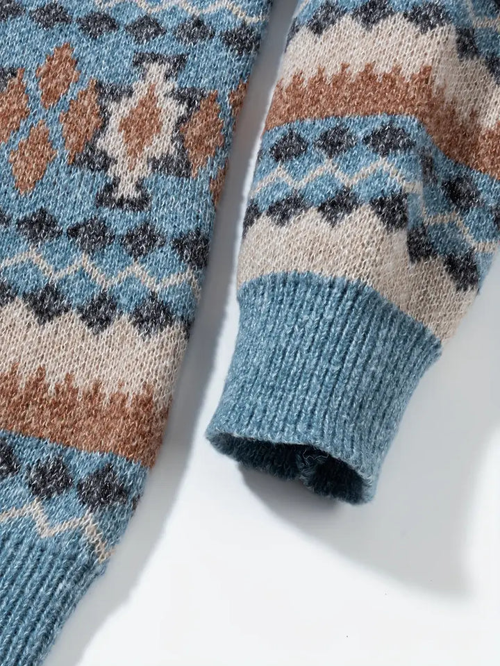 Hartman – Sweter z Zianiny o Geometrycznym Wzorze