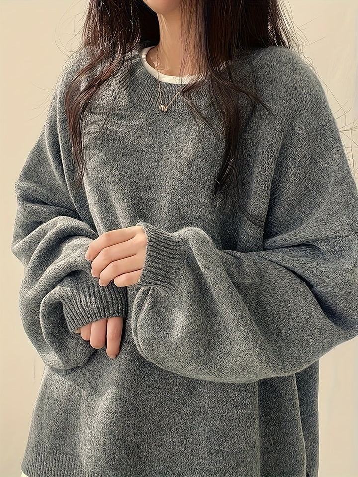 Pearline – Sweter z Okrągłym Dekoltem i Długim Rękawem