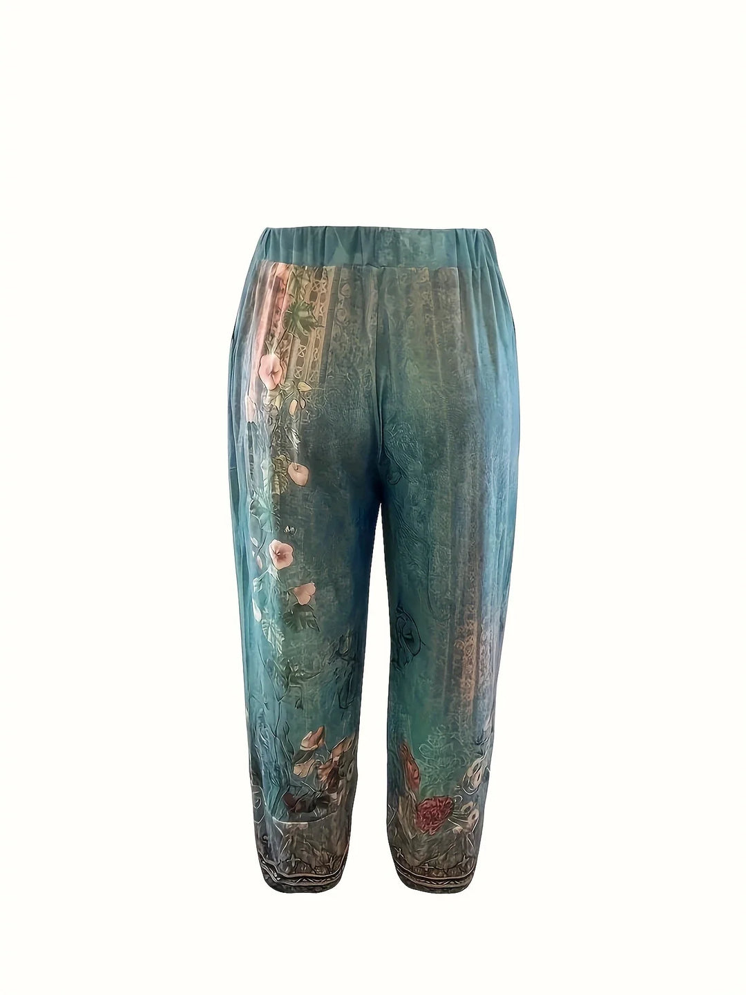 Kayden - Vintage Kwieciste Spodnie Capri