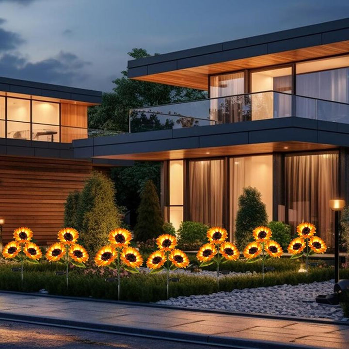 FloralGlow - Solarny LED Słonecznik Ogród Światła