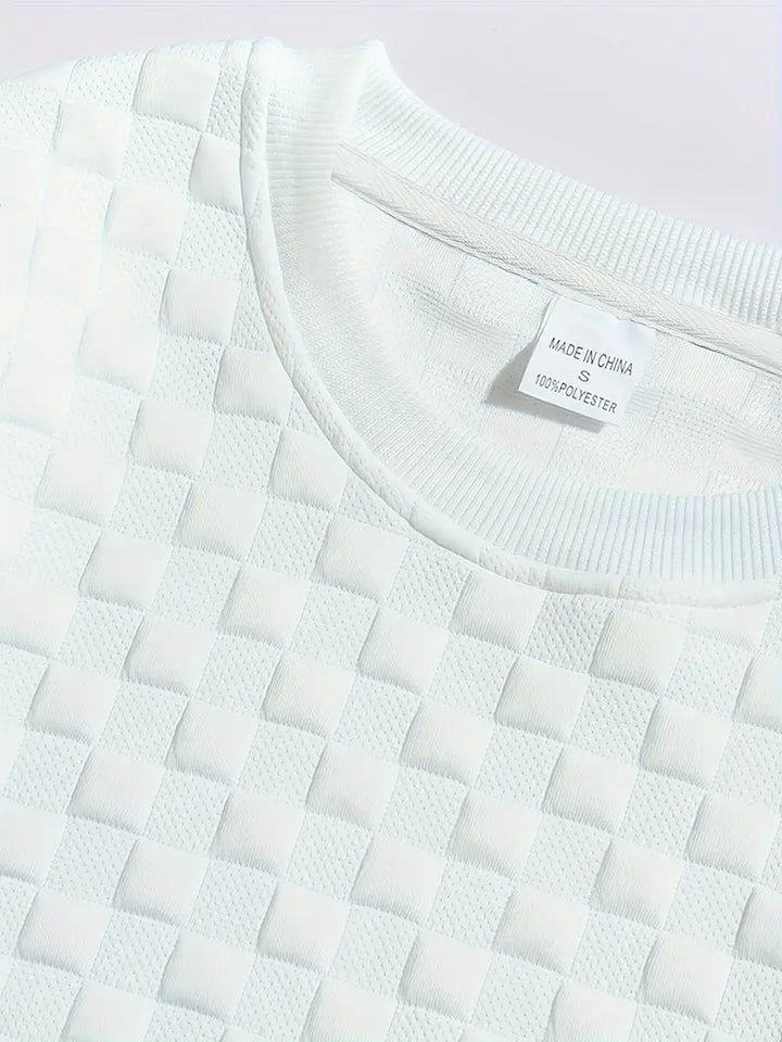 Stafford – Sweter z Teksturą w Kratkę