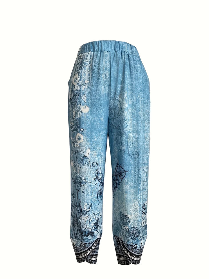 Kayden - Vintage Kwieciste Spodnie Capri