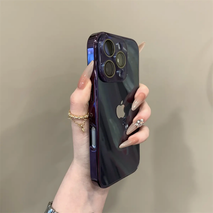 Chromelux – Wysokiej Jakości Galwanizowana Szklana Obudowa Obiektywu Do iPhone'a