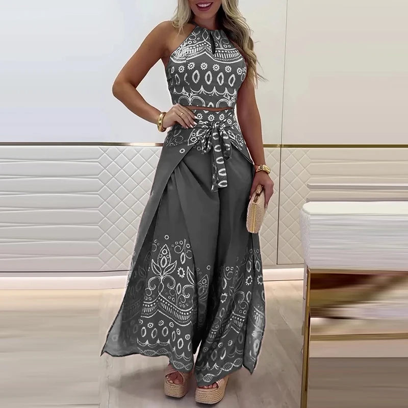 Gulshat – Stylowy Zestaw Spodni z Wzorem