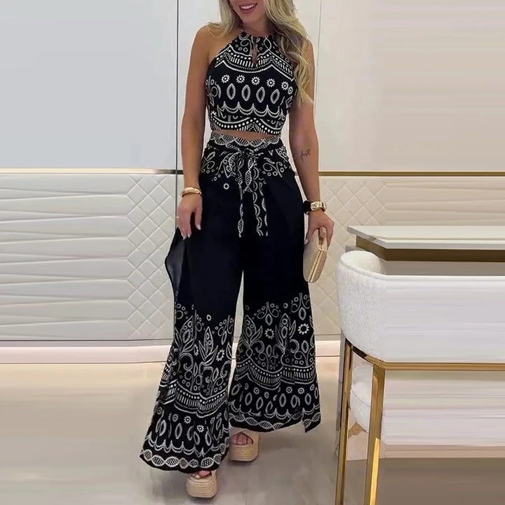 Gulshat – Stylowy Zestaw Spodni z Wzorem