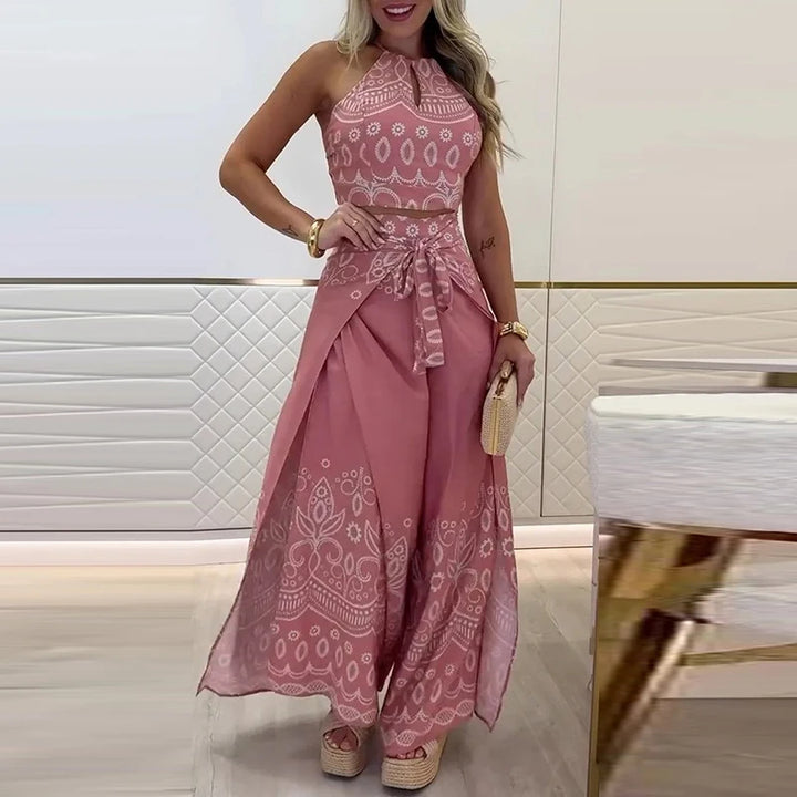 Gulshat – Stylowy Zestaw Spodni z Wzorem