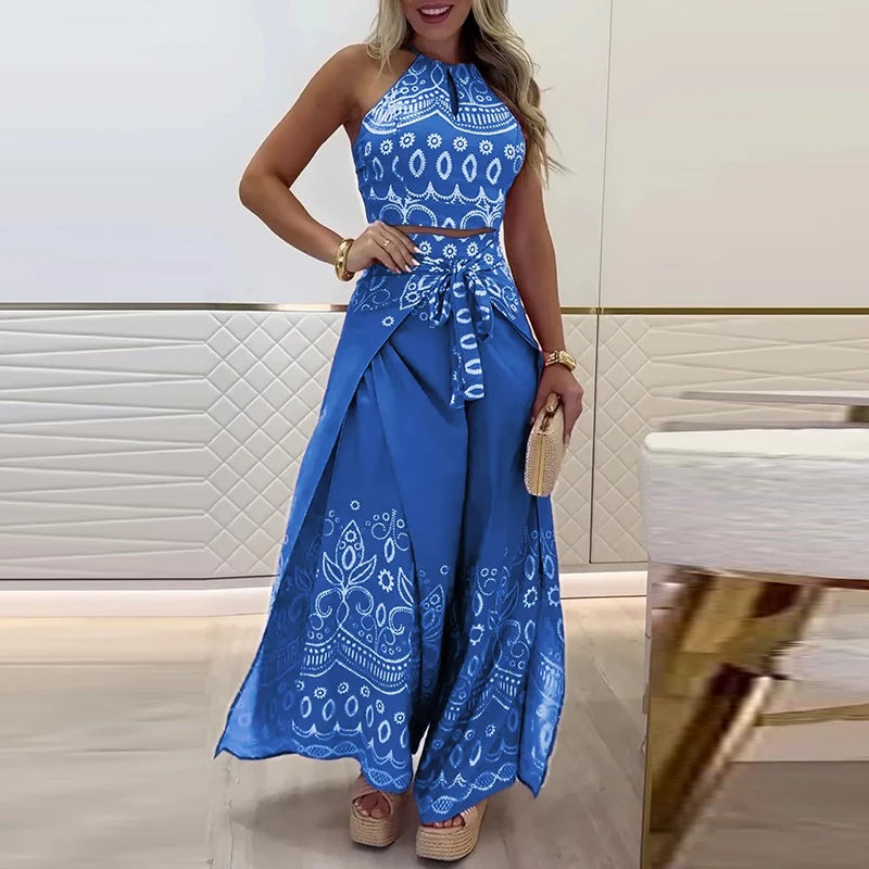 Gulshat – Stylowy Zestaw Spodni z Wzorem