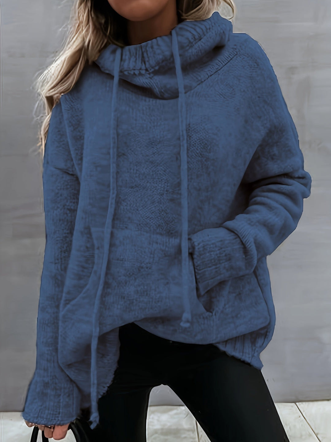 Zelina – Sweter z Długim Rękawem i Kieszenią