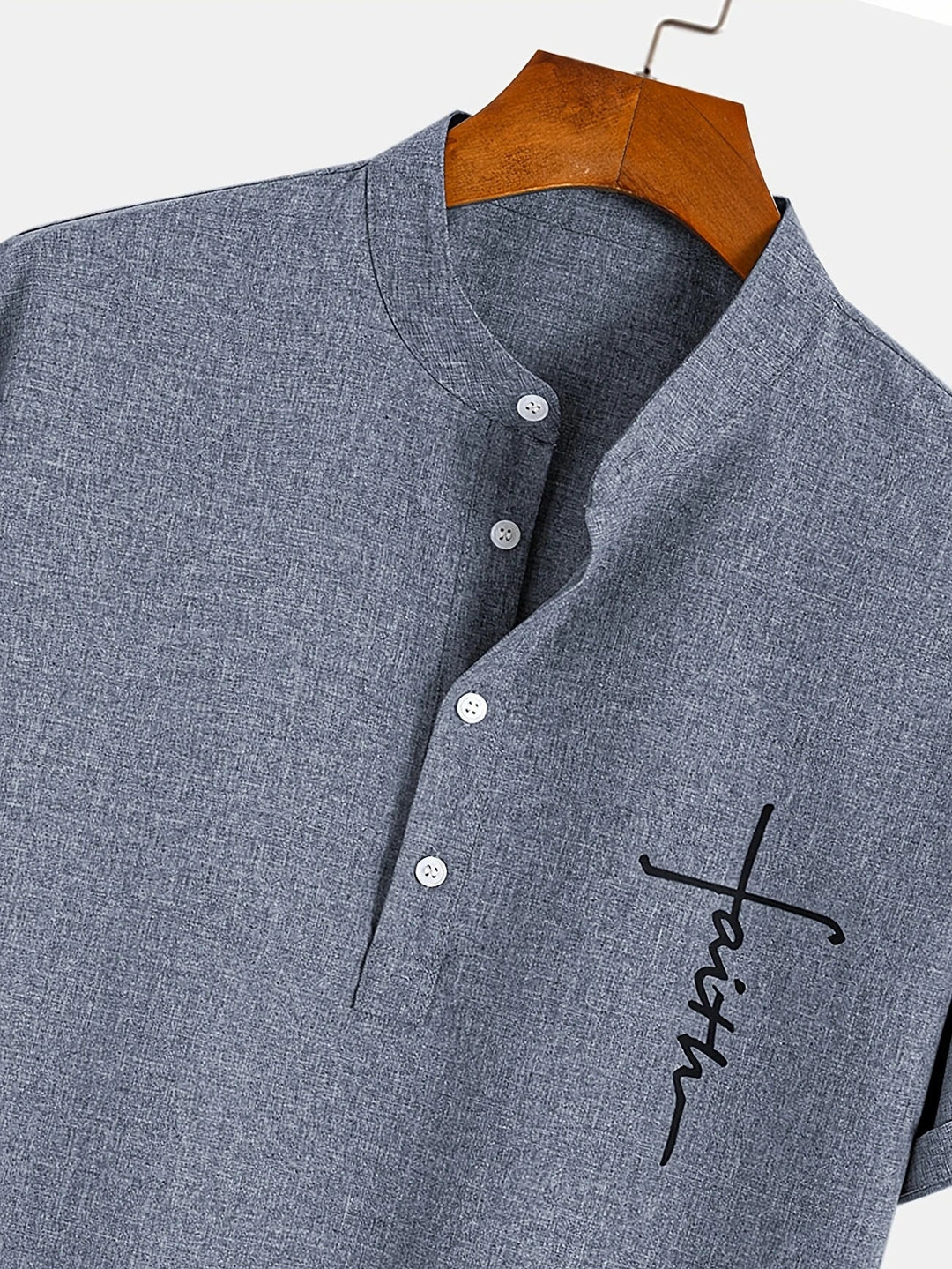 Elliott – Elegancka Koszula z Krótkim Rękawem i Stójką