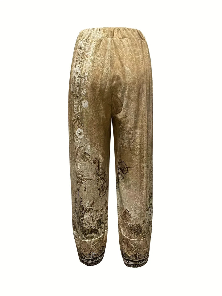 Kayden - Vintage Kwieciste Spodnie Capri