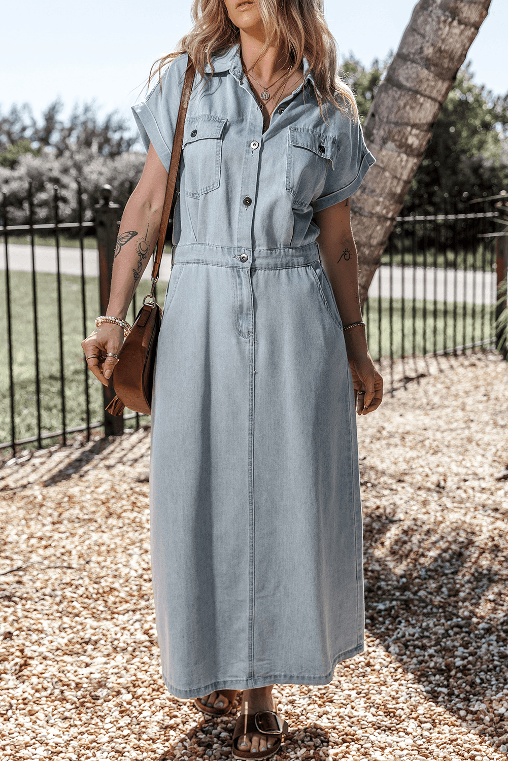 Brygida – Elegancka Sukienka Jeansowa