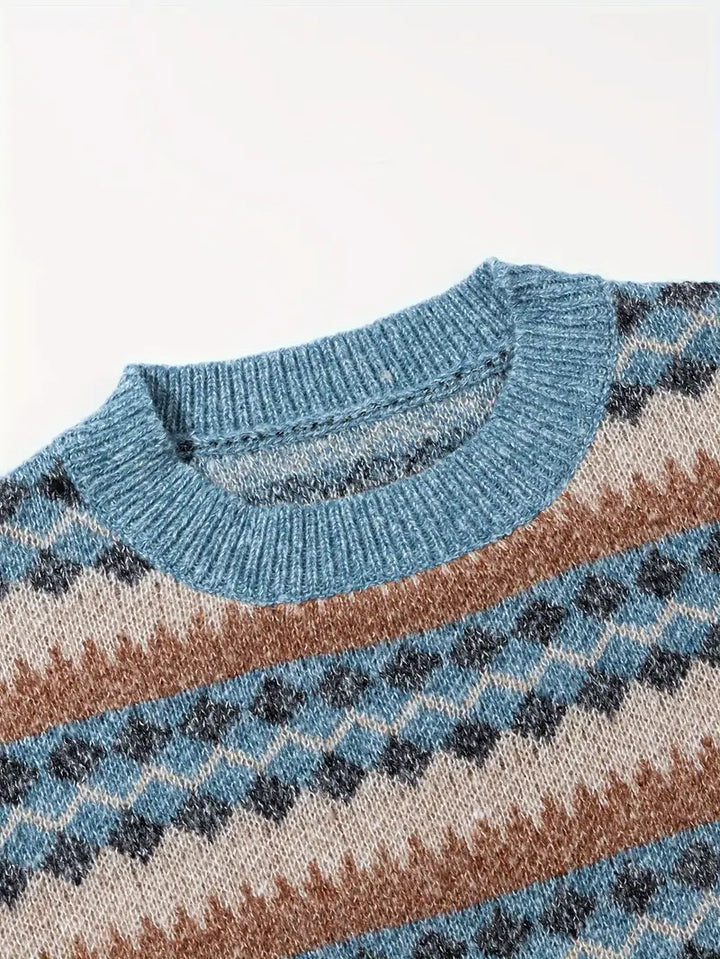 Hartman – Sweter z Zianiny o Geometrycznym Wzorze
